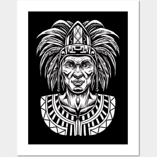 Native Mesoamerican History - Moctezuma - Aztec Empire Posters and Art